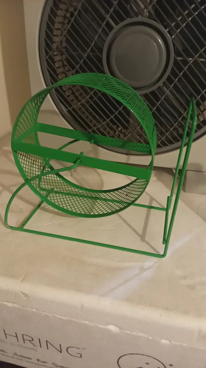 Rueda para hámster verde metálica - 1