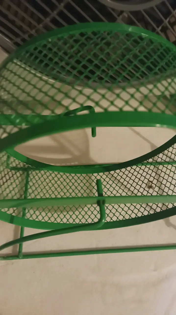 Rueda para hámster verde metálica - 3
