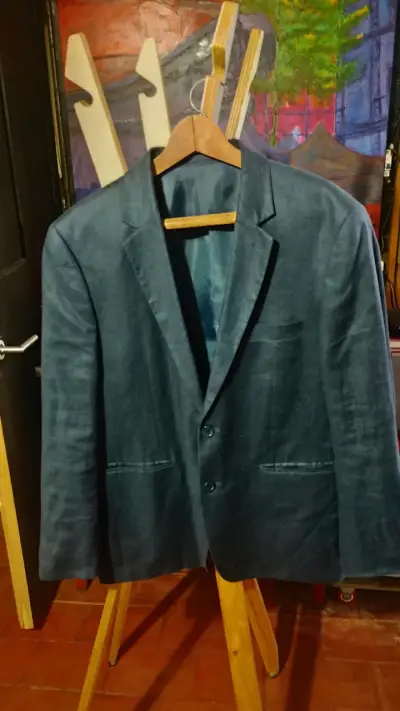 Blazer de lino azul para hombre New Man - miniatura 1