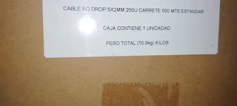 Carrete de Cable Fibra Óptica Drop 5x2mm 500m - 3