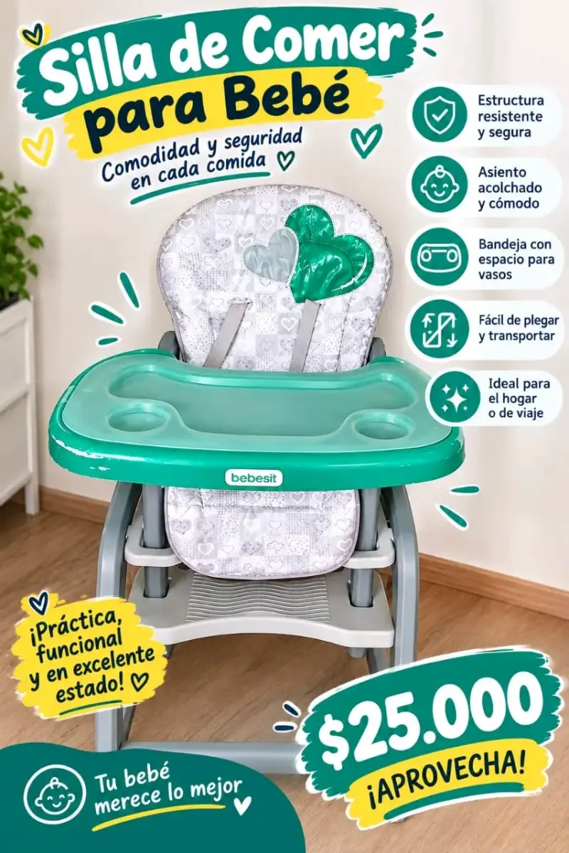 Silla de comer para bebé Bebesit plegable