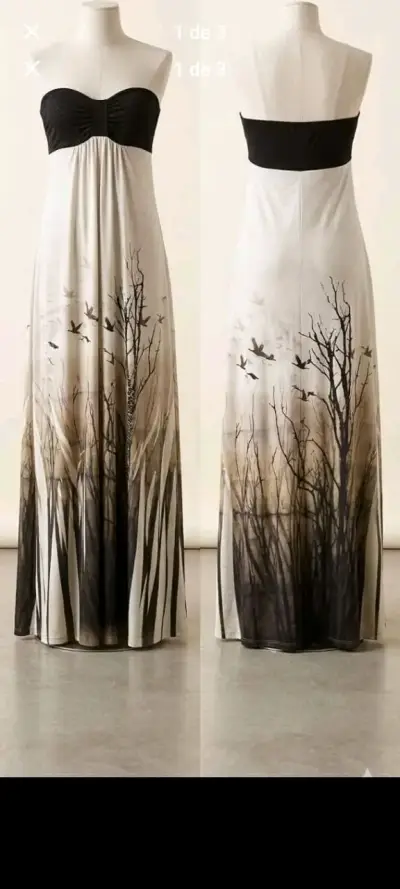 Vestido Fiesta y/o Evento - Largo Strapless - miniatura 1