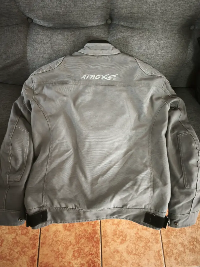 Chaqueta de moto gris Atrox con protección - 3