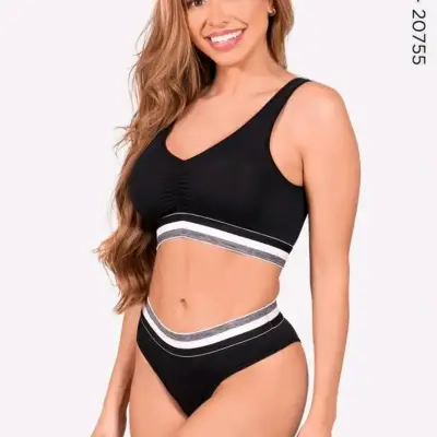 Conjunto de ropa interior deportiva negra - miniatura 1
