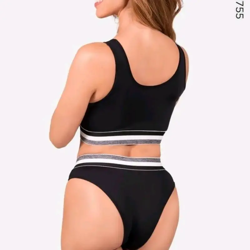 Conjunto de ropa interior deportiva negra - 2