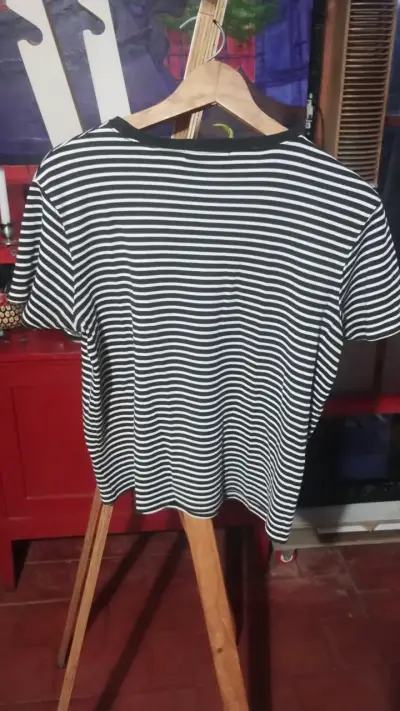 Polera a rayas Karen Scott de algodón - miniatura 3