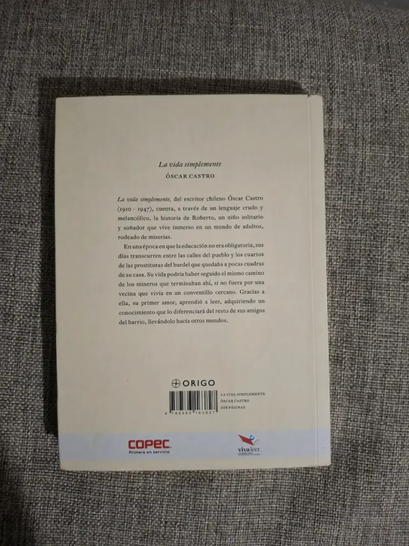 Libro 'La Vida Simplemente' de Óscar Castro - 2