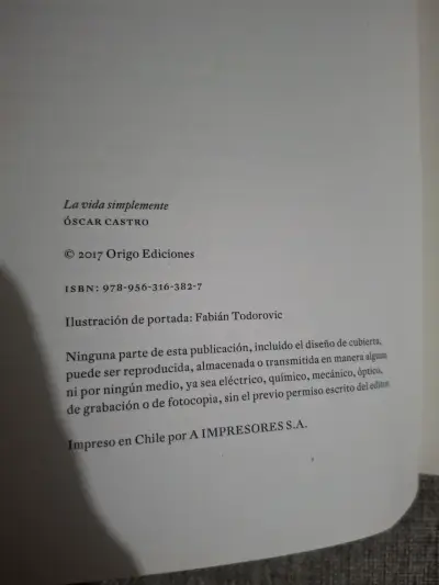 Libro 'La Vida Simplemente' de Óscar Castro - miniatura 3