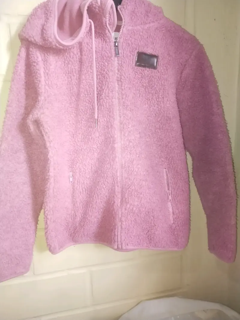 Chaqueta de lana rosada para niña - 3