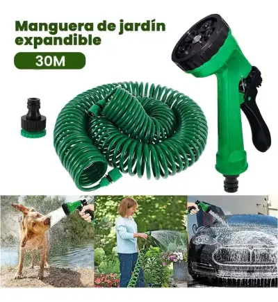 Manguera de Jardín Expandible 30M con Pistola - miniatura 5