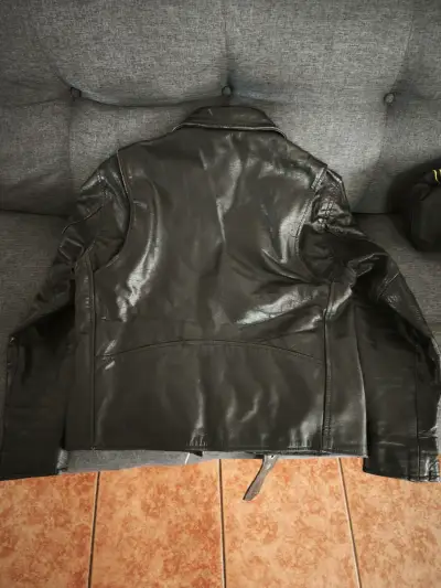 Chaqueta cuero negra para moto Element talla L - miniatura 2