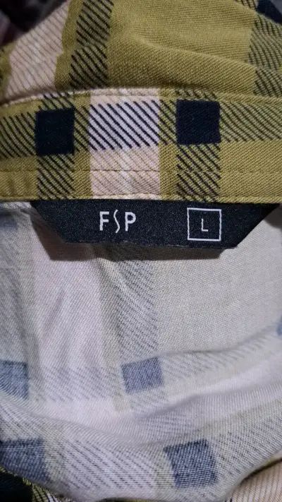 Camisa de franela a cuadros verde talla L - miniatura 2