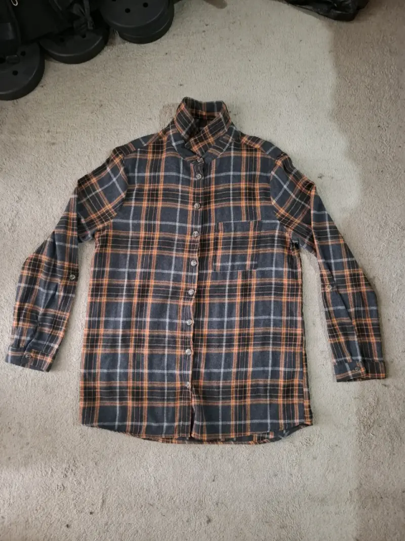Camisa de franela a cuadros talla L