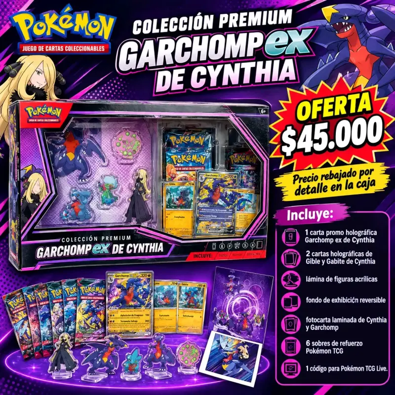 Colección Premium Garchomp EX de Cynthia Pokémon