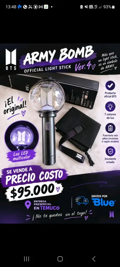 Light Stick Oficial BTS Army Bomb Ver. 4 - miniatura 1