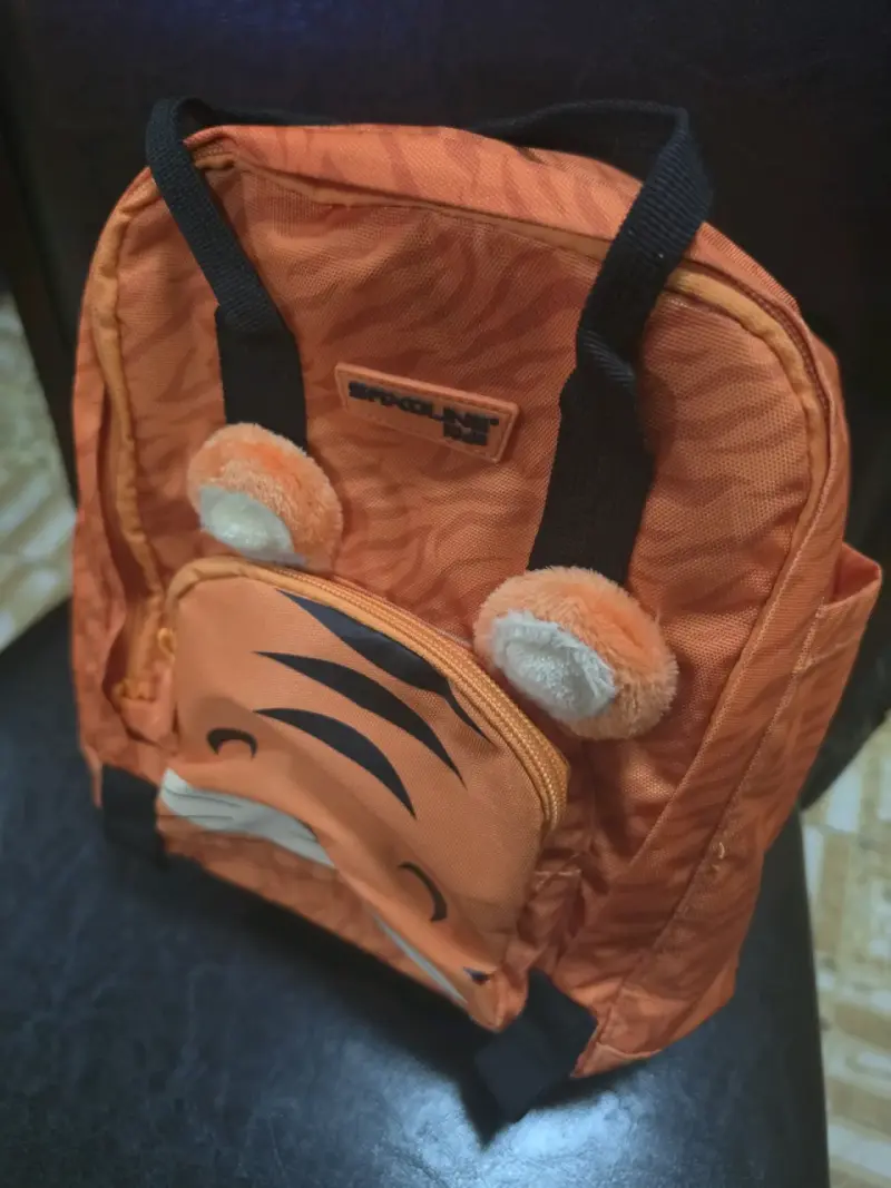 Mochila infantil naranja con diseño de tigre Saxoline - 4