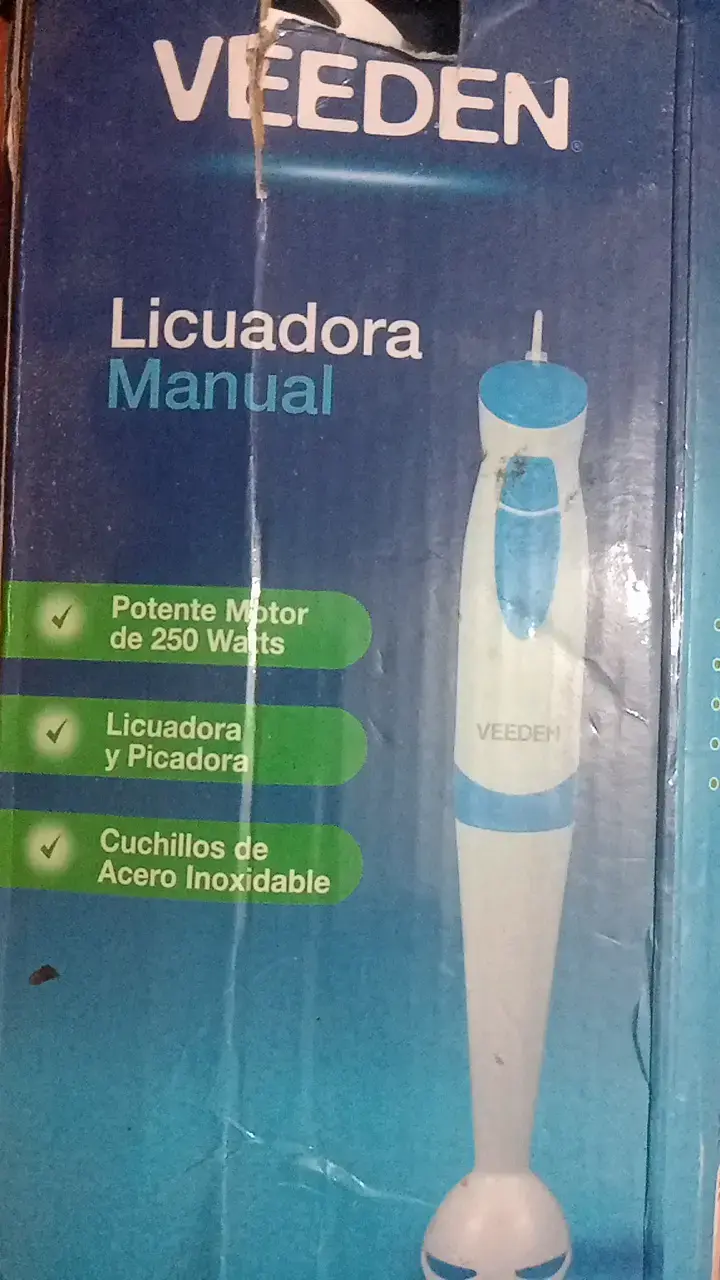 Licuadora de mano Imaco blanca y azul - 2