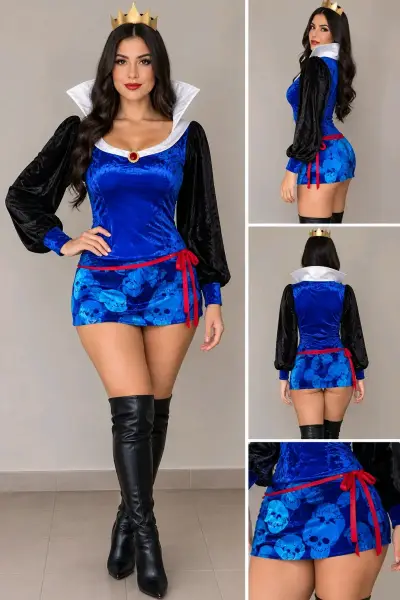 Disfraz de Reina Malvada Azul para Mujer - miniatura 1