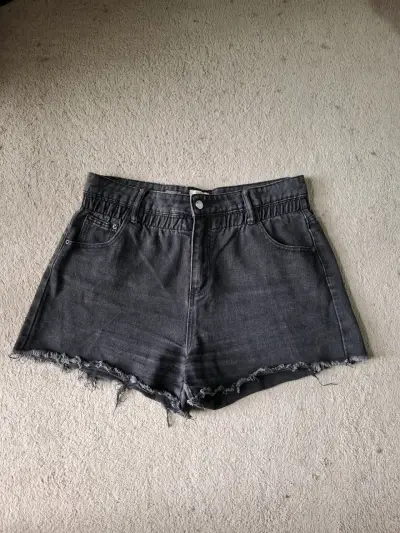 Shorts de mezclilla negro Sybilla talla 44 - miniatura 1