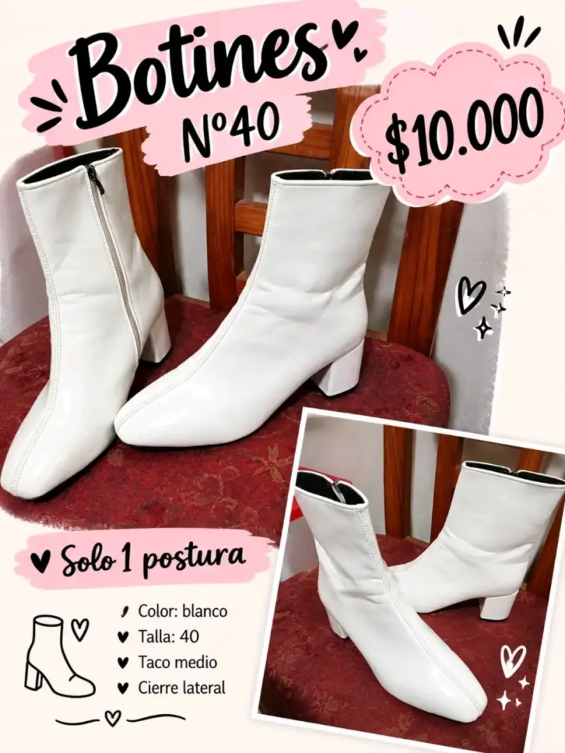 Botines blancos