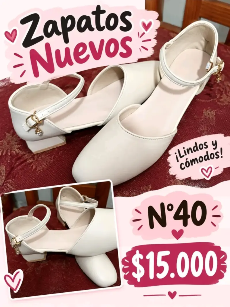 Zapatos nuevos blancos talla 40