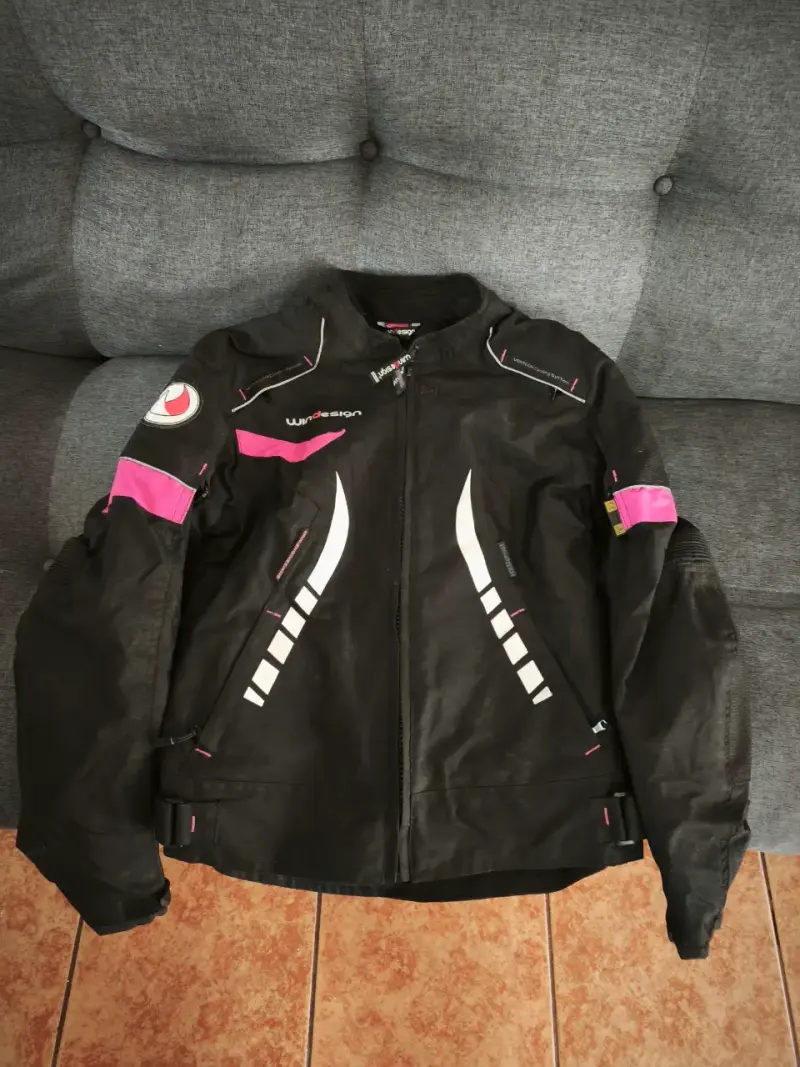 Chaqueta moto para mujer Windesign negra talla S