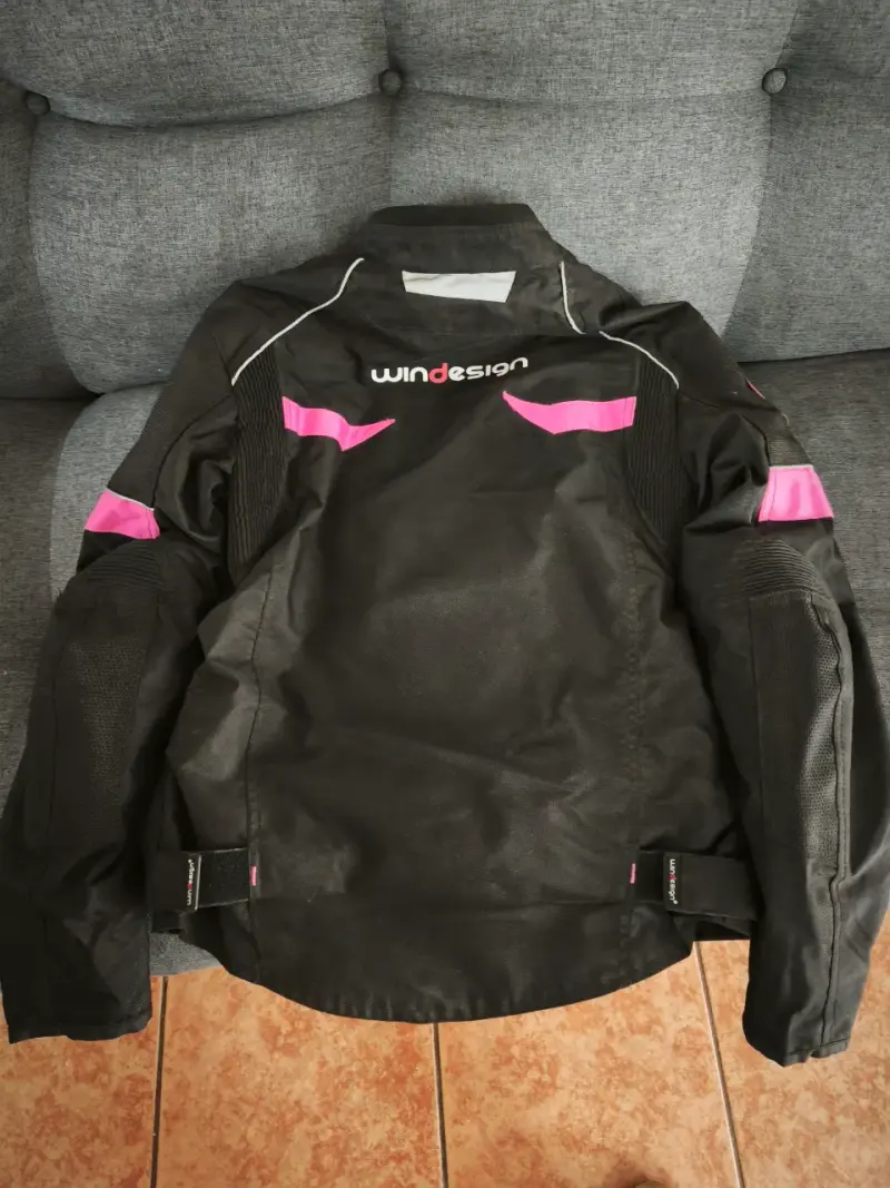 Chaqueta moto para mujer Windesign negra talla S - 3