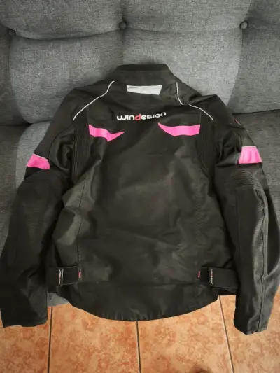 Chaqueta moto para mujer Windesign negra talla S - miniatura 3