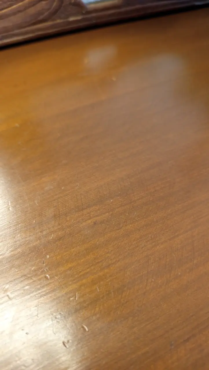 Mesa auxiliar/ arrimo de madera patas de bronce - 5