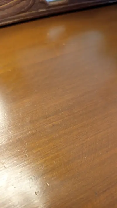 Mesa auxiliar/ arrimo de madera patas de bronce - miniatura 5
