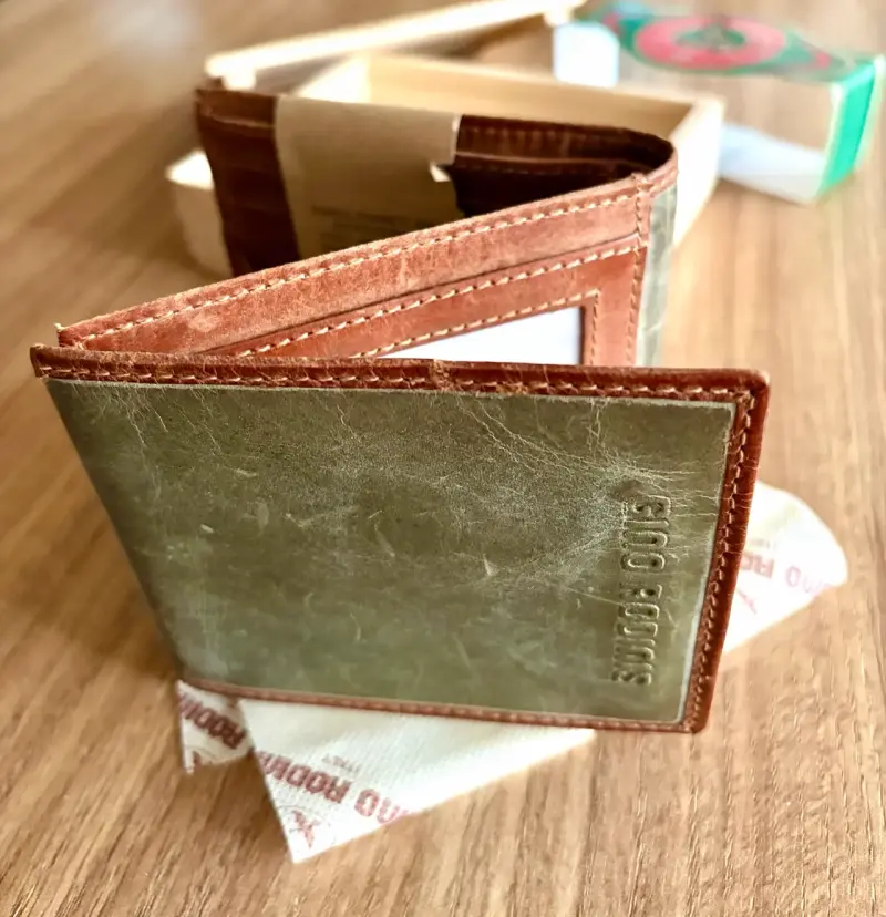 Billetera Massimo 812 Verde Olivo 100% cuero - 5