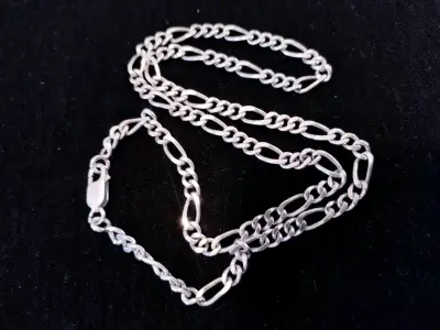 Cadena de plata estilo Figaro - miniatura 1