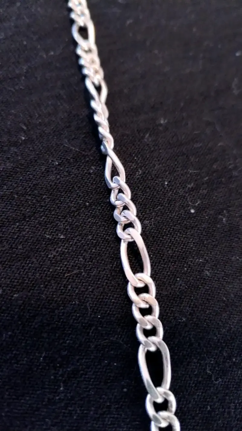 Cadena de plata estilo Figaro - 2