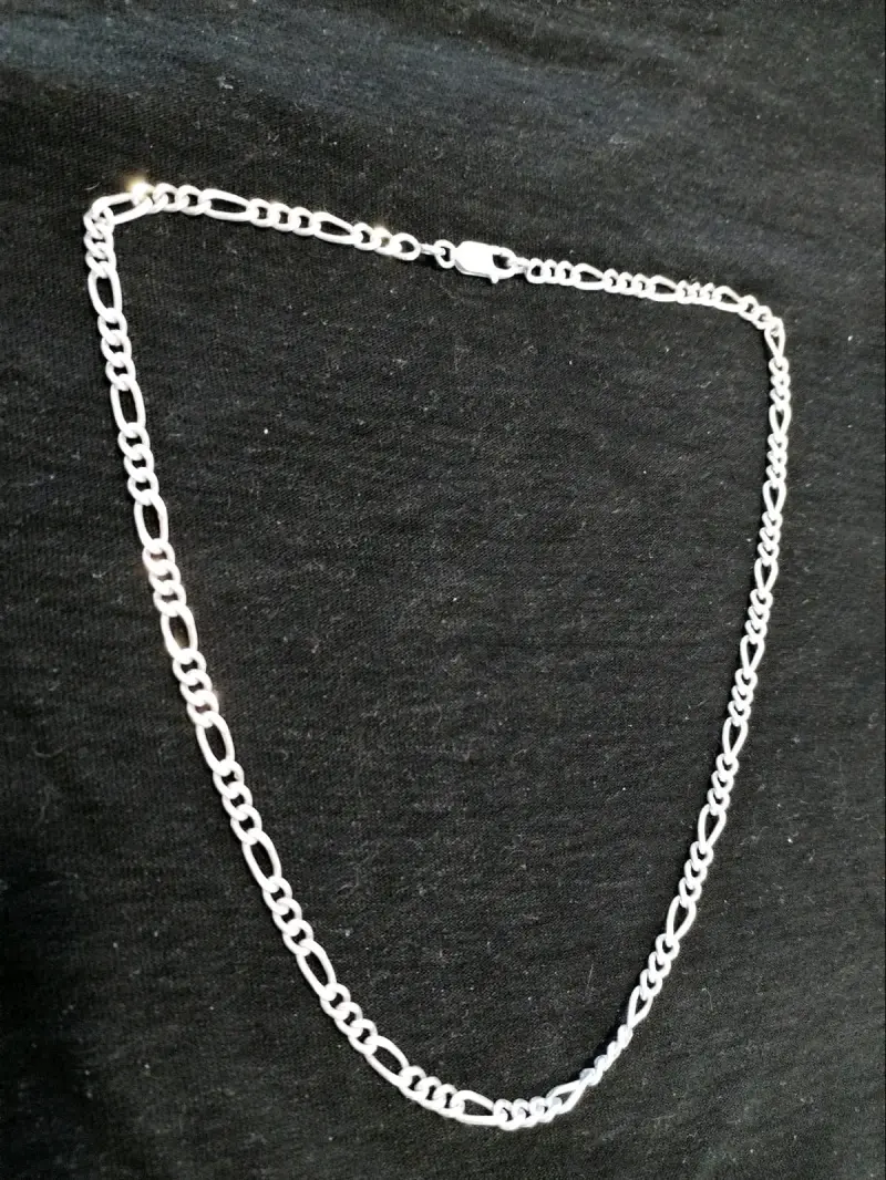 Cadena de plata estilo Figaro - 3