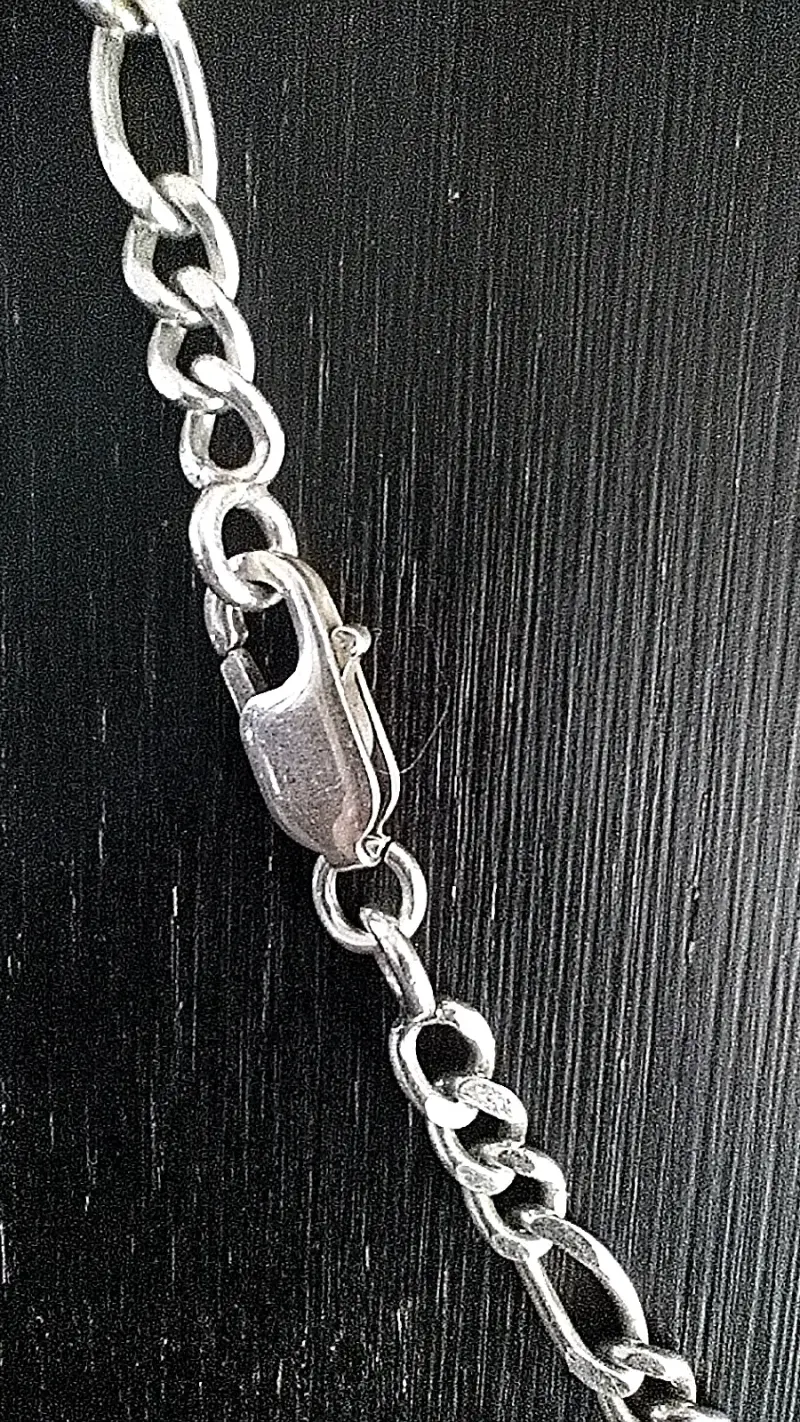 Cadena de plata estilo Figaro - 4