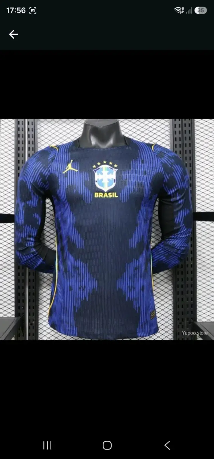 Camiseta Brasil manga larga azul