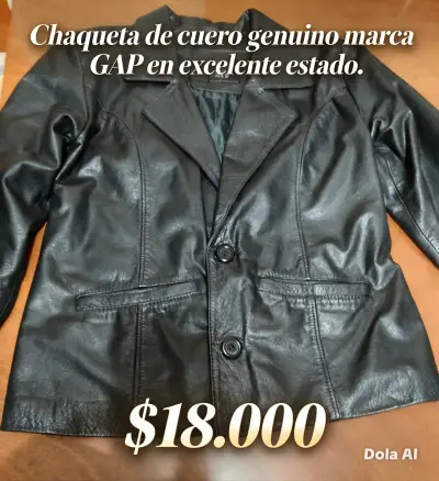 Chaqueta de cuero genuino GAP en excelente estado - miniatura 1