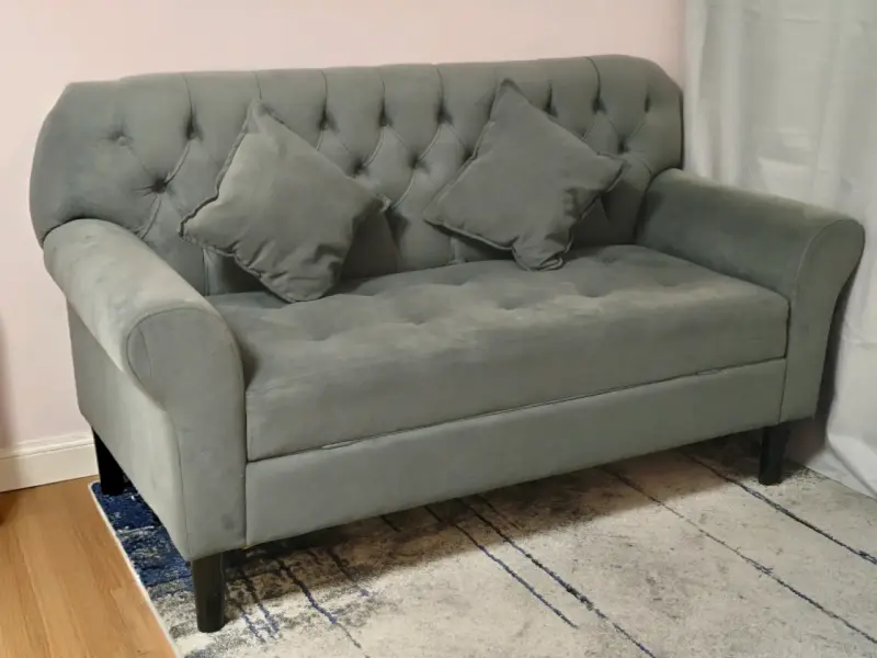 ✨ ¡Sofá baúl de 2 cuerpos en color gris! ✨ - 1