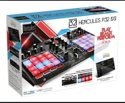 Controlador DJ Hercules P32 con Pads Luminosos - miniatura 1