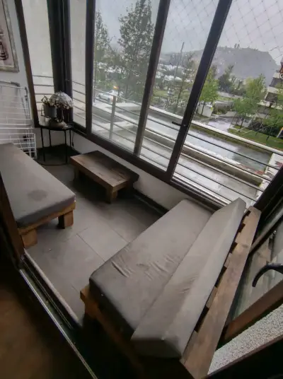 Juego de muebles de terraza en madera - miniatura 1