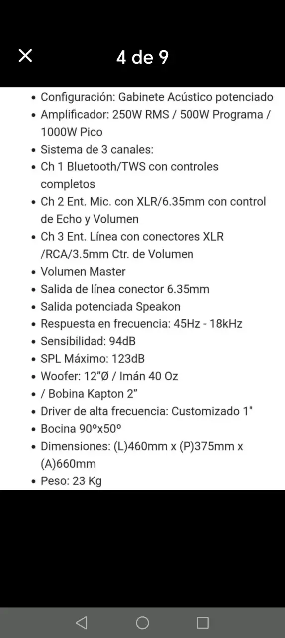 Parlante Activo Novik EVO 12A 250W RMS - 2