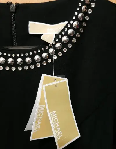 Vestido negro Michael Kors con apliques - miniatura 1