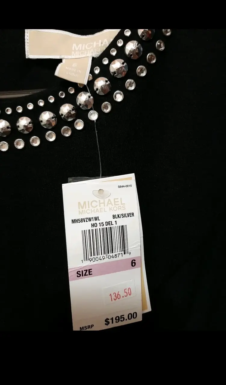 Vestido negro Michael Kors con apliques - 4