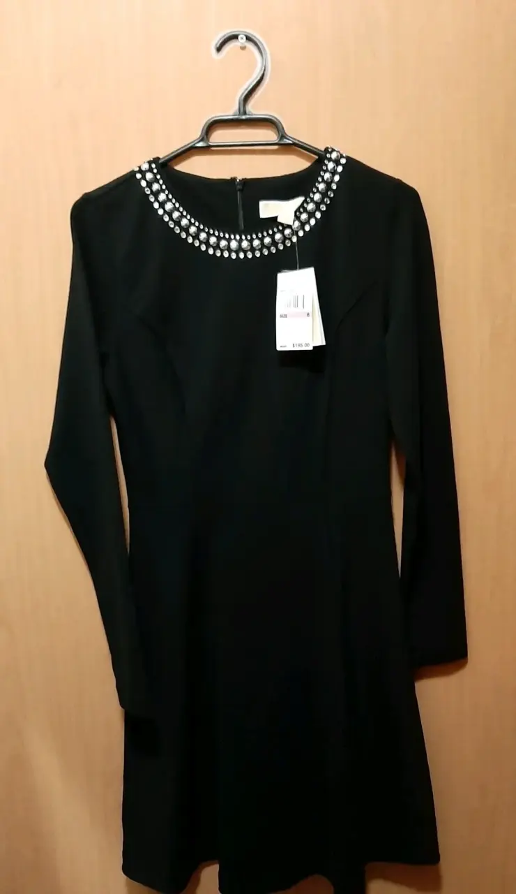 Vestido negro Michael Kors con apliques - 5