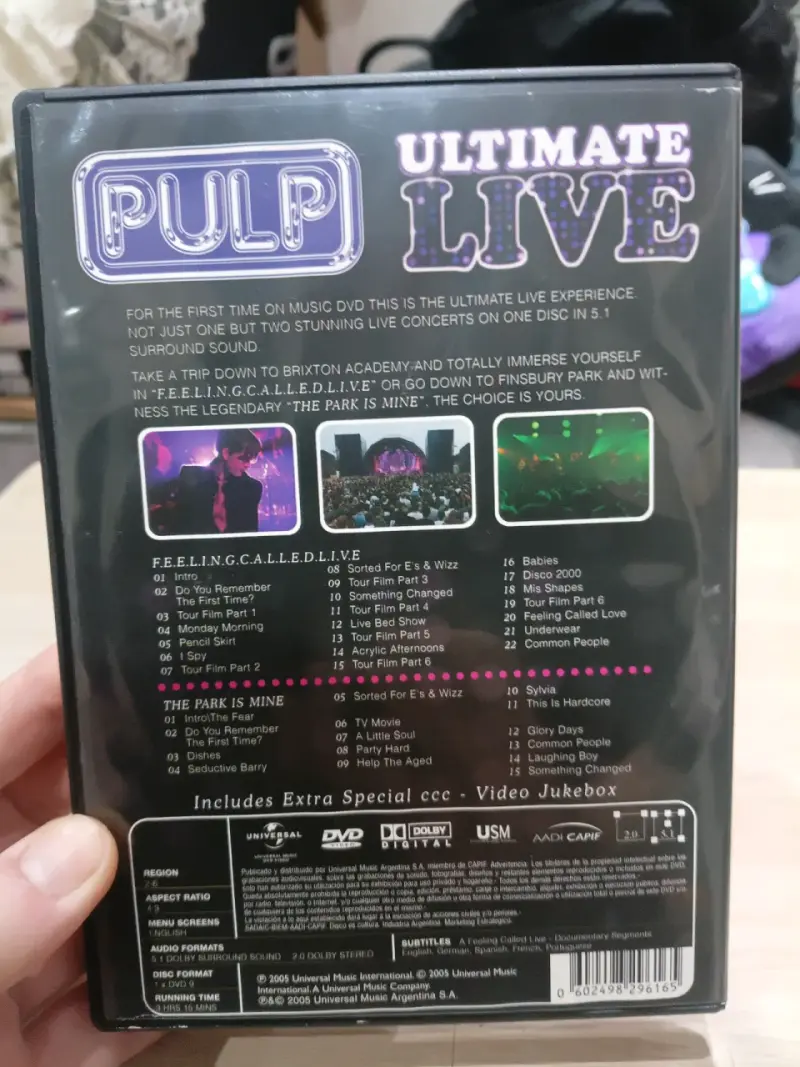 DVD Pulp Ultimate Live con 2 conciertos - 2