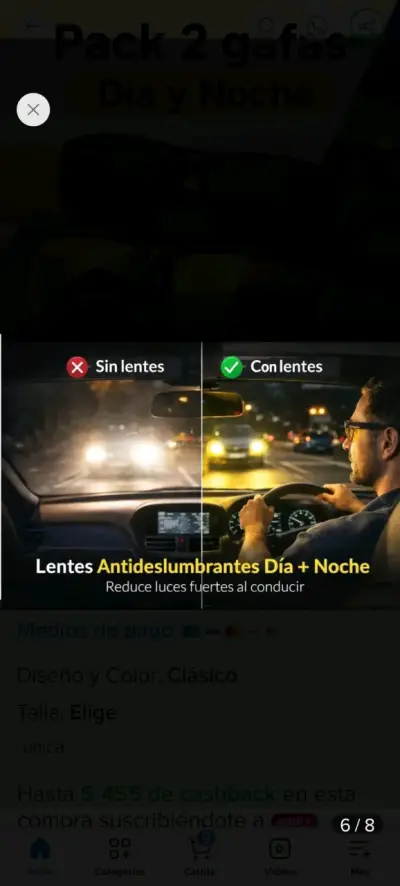 Gafas Antideslumbrantes Día y Noche Swipe - miniatura 3