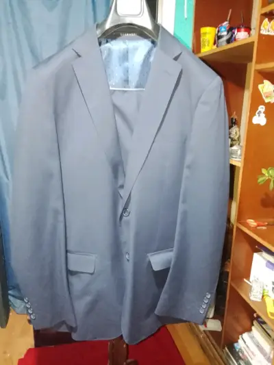 Traje azul marino Guarnieri Slim Fit de lana pura - miniatura 1