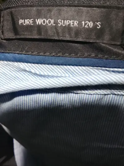 Traje azul marino Guarnieri Slim Fit de lana pura - miniatura 4