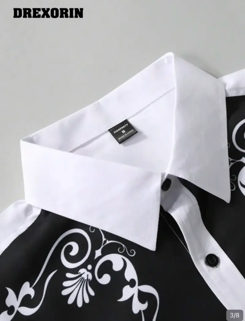 Camisa vaquera blanca y negra estilo western - 5