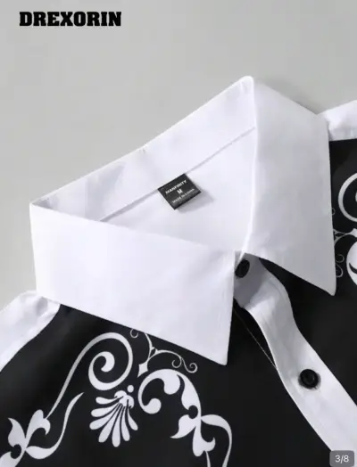 Camisa vaquera blanca y negra estilo western - miniatura 5